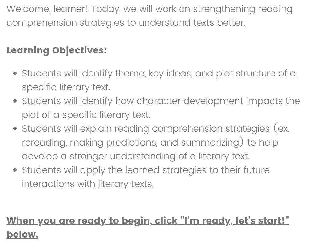 Reading Comprehension Course